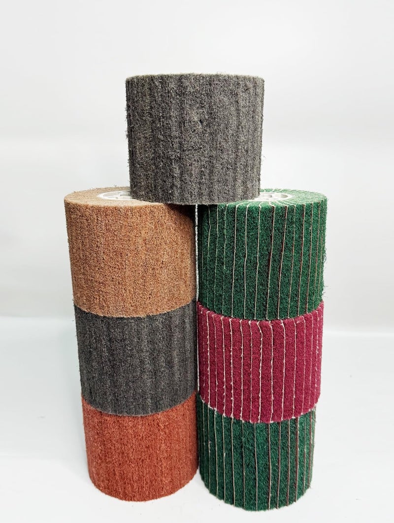 JONAS C 7 Pack Non Woven Wire Abrasive Drawing Polishing Wheel with Sandpaper for The Surface Treatment of Metal Products Grit : 120sp/240/240sp/320 /320sp/400/600 - Image 5